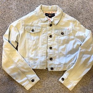 Lucky brand girls L cropped denim jacket